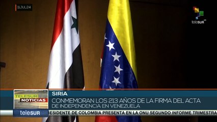 Conmemoran la gesta independentista de Venezuela en Siria