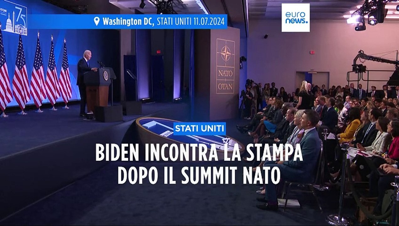Biden chiude il summit Nato tra sostegno a Kiev e gaffe: confonde Zelensky con Putin