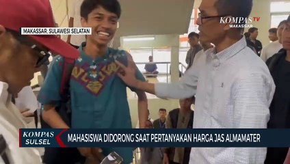 Mahasiswa Didorong Saat Pertanyakan Harga Jas Almamater
