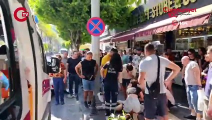 Ehliyetsiz motosiklet sürücü yayaya çarptı: 27 bin TL ceza yedi