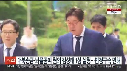 下载视频: 대북송금·뇌물공여 혐의 김성태 1심 실형…법정구속 면해