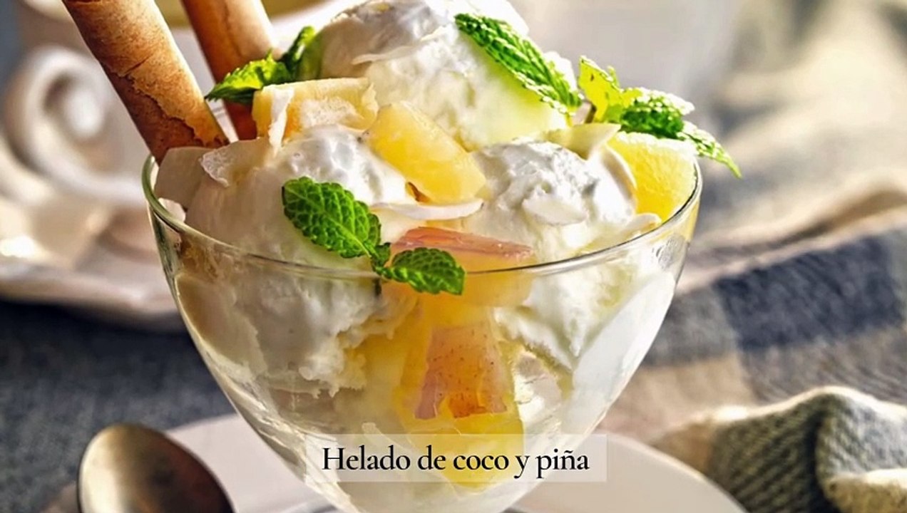 Helado de coco y piña