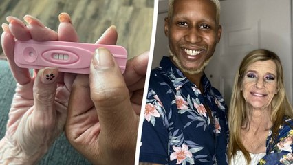 Couple with 37 year age gap have revealed the gender of their first baby together