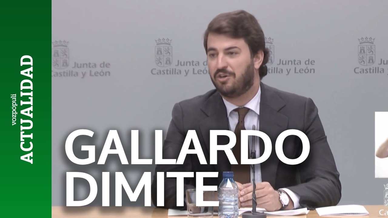Juan García-Gallardo dimite como vicepresidente de Castilla y León