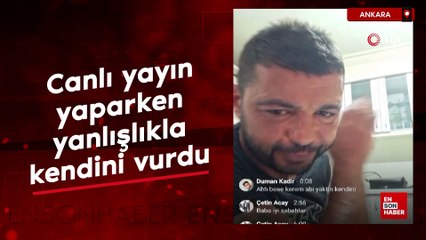 Ankara'da canlı yayın yaparken yanlışlıkla kendini vurdu