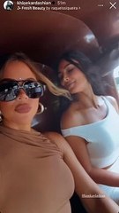 Kim and Khloe Kardashian enjoy an auto rickshaw ride in Mumbai, India