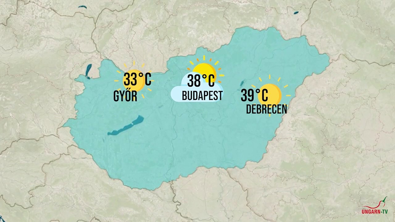 Das Reisewetter in Ungarn am Wochenende 13-14. Juli