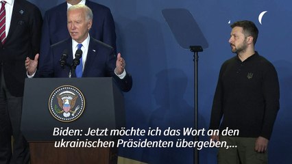 下载视频: Nato-Gipfel: Biden stellt Selenskyj als 