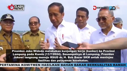 Jokowi Lakukan Kunjungan Kerja ke Lampung, Tinjau RSUD dan Resmikan Jalan Baru