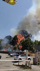 Incendio ad Acri vicino ospedale