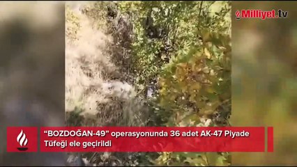 Bakan Yerlikaya paylaştı! Toprağa gömülü 36 tüfek bulundu
