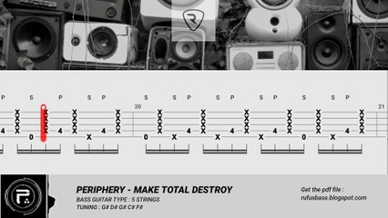 PERIPHERY - MAKE TOTAL DESTROY [BASS TABS TUTORIAL]