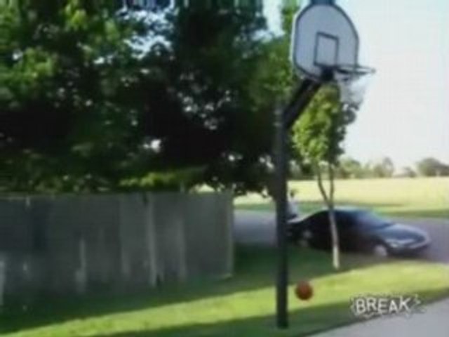 Basketball Shot From Bike