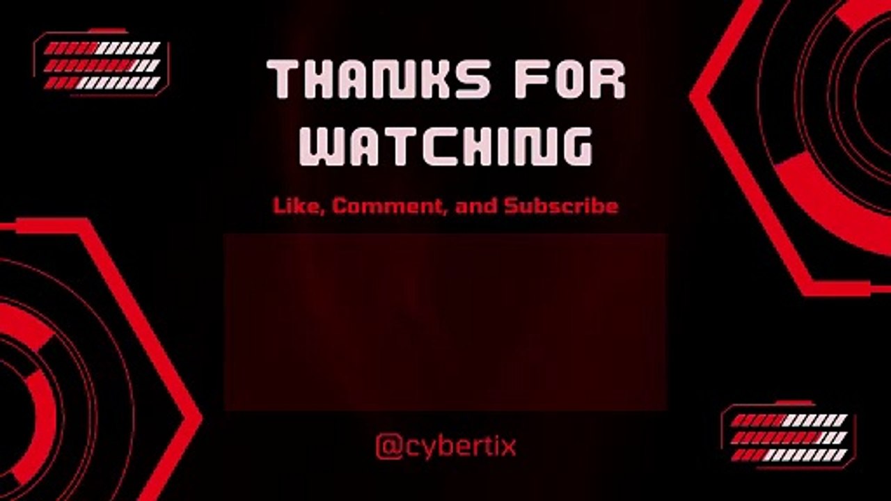 Black and Red Futuristic Gaming Youtube Outro