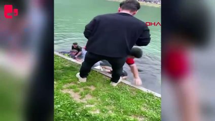 Arap turistler golf aracıyla Uzungöl’e düştü