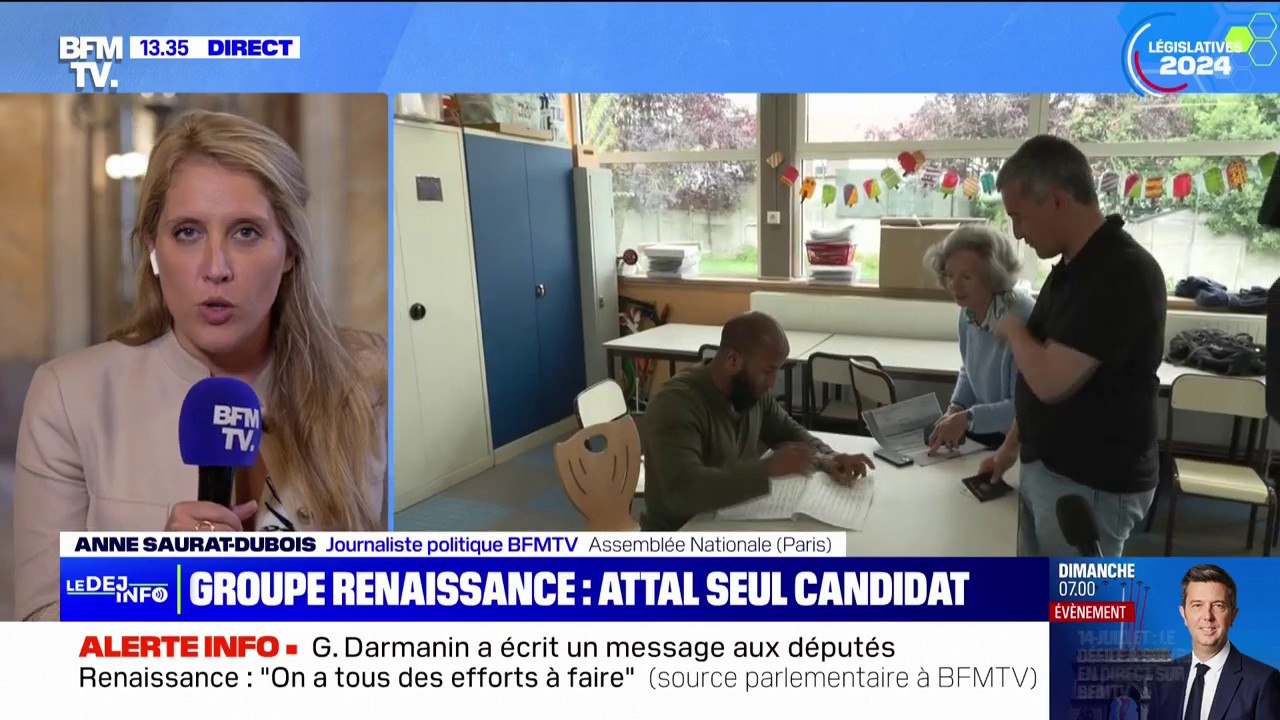 Gérald Darmanin juge que l'élection de Gabriel Attal à la tête du groupe Renaissance ne règle pas "la ligne politique" du parti