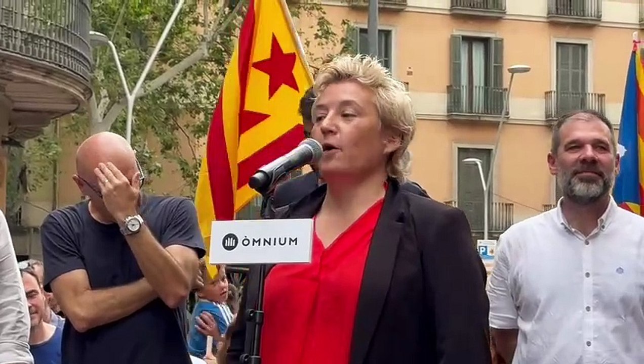 Marta Molina a l'acte d'Òmnium Cultural
