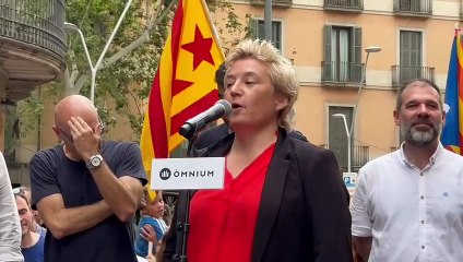 Marta Molina a l'acte d'Òmnium Cultural