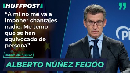 Núñez Feijóo: "A mí no me va a imponer chantajes nadie"
