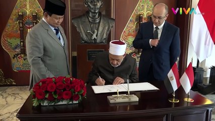Prabowo Cium Al-Quran, Usai di Doain Imam Besar Al Azhar