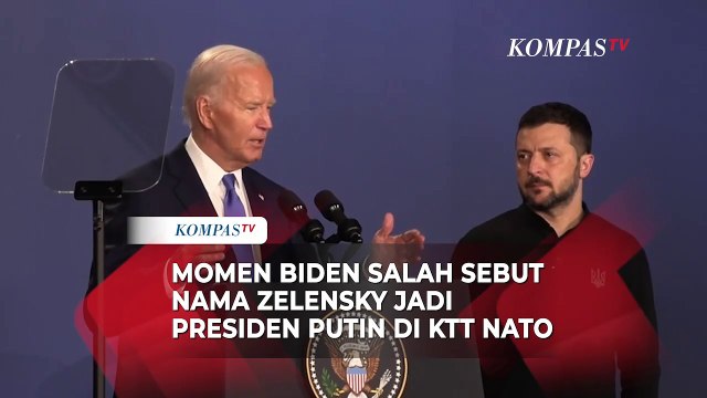Momen Joe Biden Salah Sebut Nama Zelensky jadi Presiden Putin di KTT NATO