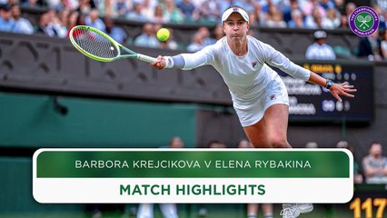 Barbora Krejcikova vs Elena Rybakina (3-6, 6-3, 6-4)¦ Wimbledon 2024 | Semifinal