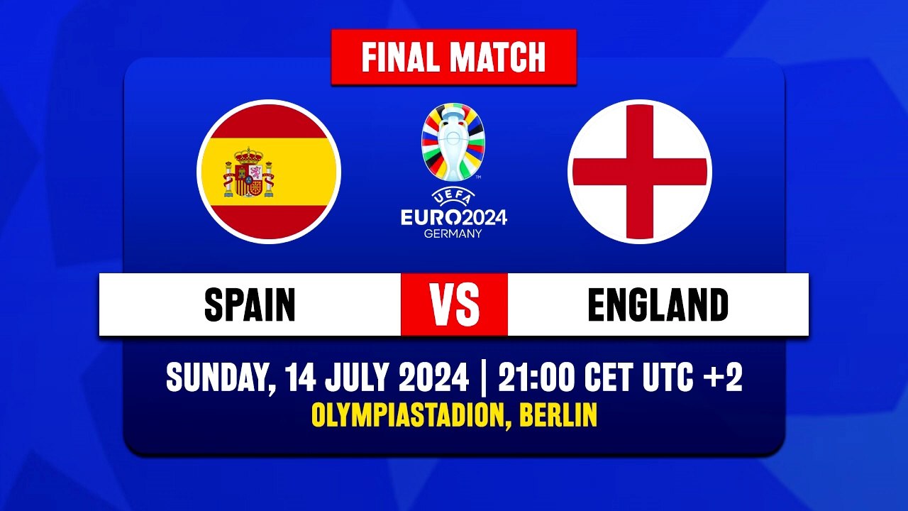 Spain vs England UEFA EURO 2024 final preview, predictions and headtohead statistics فيديو
