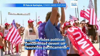 Biden apela aos americanos que evitem a violência política após tentativa de assassinato de Trump