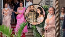 Glamorous Kardashian Sisters Turn Heads In Shimmery Traditional Wears | Anant Ambani's Wedding In India
