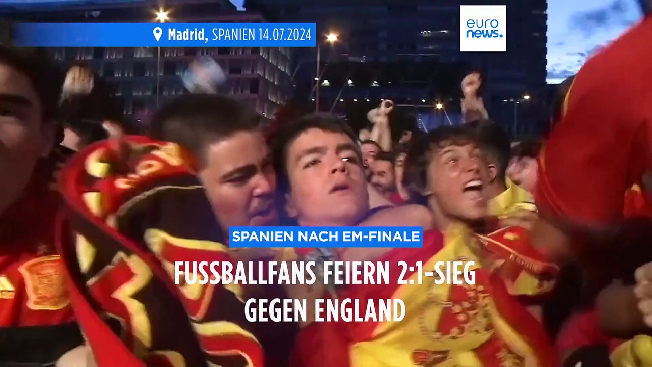 Spanien ist Europameister: Fussballfans feiern 2:1-Sieg gegen England
