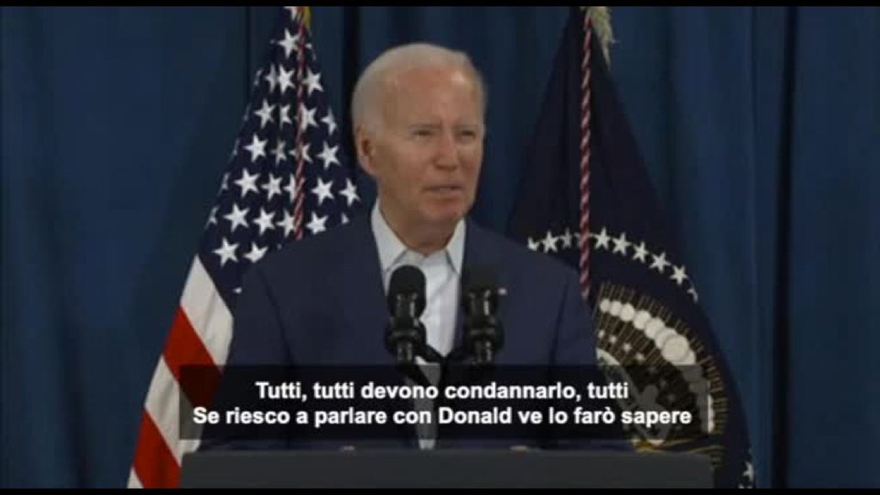 Attentato a Trump, Biden: "Non c'è posto per qu...