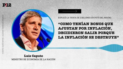 Caputo razonó la venta de puts por 2 billones de pesos del Banco Macro después del anuncio en Economía: "Lo hicieron por buenas razones"
