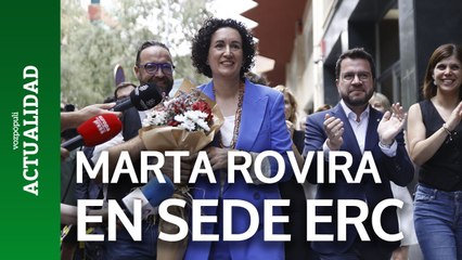 Marta Rovira llega a la sede de ERC para participar en la Ejecutiva y en el Consell Nacional