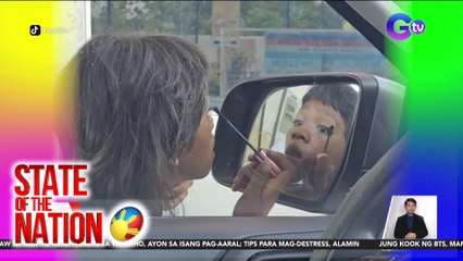 Pusuan Na 'Yan: Batang babae na nag-retouch sa side mirror ng sasakyan, kinaaliwan online! | SONA