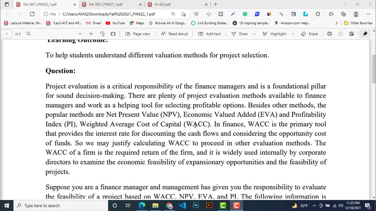 Fin622 Assignment 1 Solution-Autumn 2021