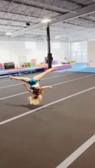 Small teen gymnastic amazaing skill