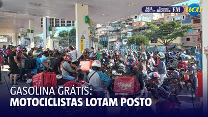 Motociclistas lotam posto após promessa de gasolina grátis