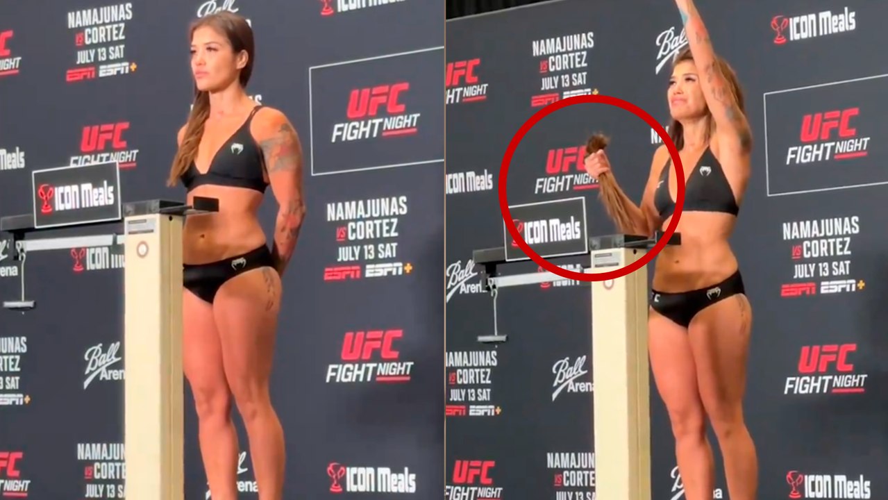Tracy Cortez se corta el pelo en pleno pesaje para UFC Denver para poder dar las 126 libras