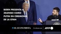 Biden presenta a Zelenski como Putin en ceremonia de la OTAN