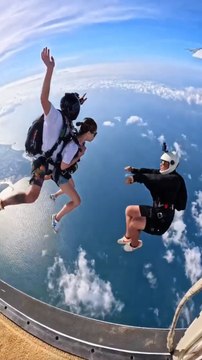 Jumping with beautiful girl from jet #shorts #amazing #sky diving