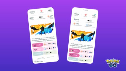 Fusionner Necrozma avec Solgaleo ou Lunala sur Pokémon GO