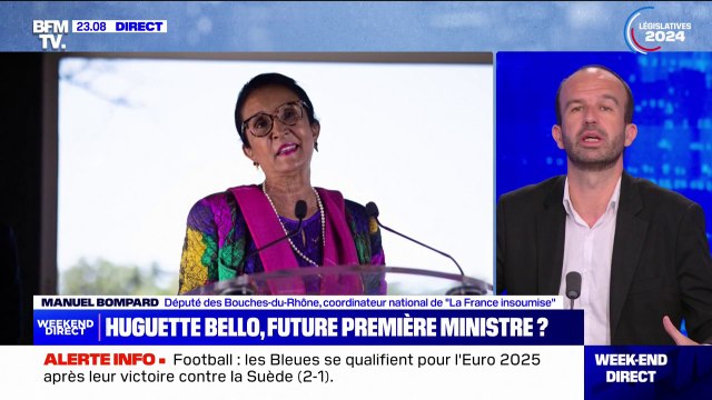 Une proposition qui peut faire consensus : Manuel Bompard (LFI) prêt à appuyer le nom d'Huguette Bello pour Matignon