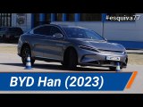 BYD Han 2023 - Maniobra de esquiva (moose test) y eslalon | km77.com