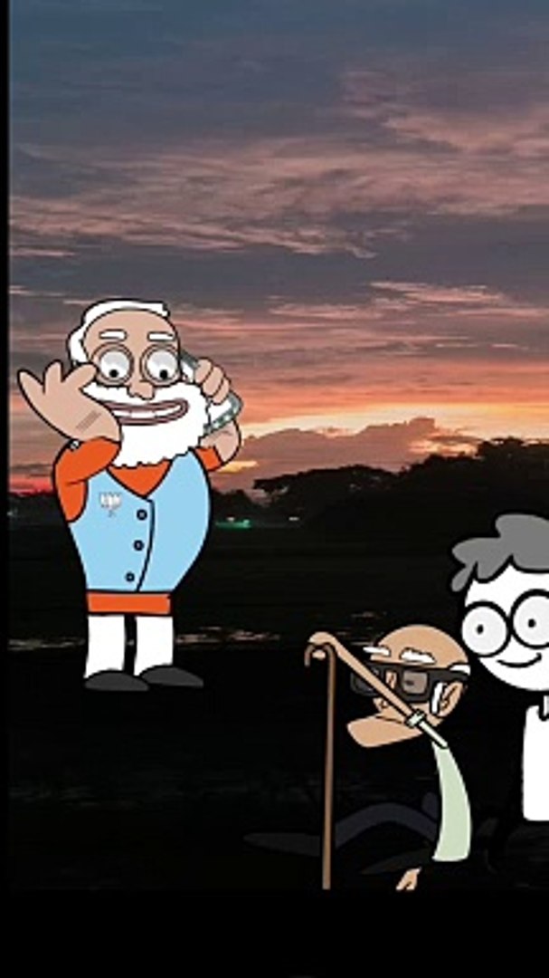 ⁣New Modi song cartoon