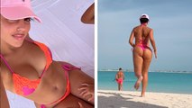 Georgina Rodríguez hace arder Instagram en la playa junto a Cristiano Ronaldo con diminuto bikini