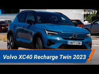 Volvo XC40 Recharge Twin 2023 - Maniobra de esquiva (moose test) y eslalon | km77.com
