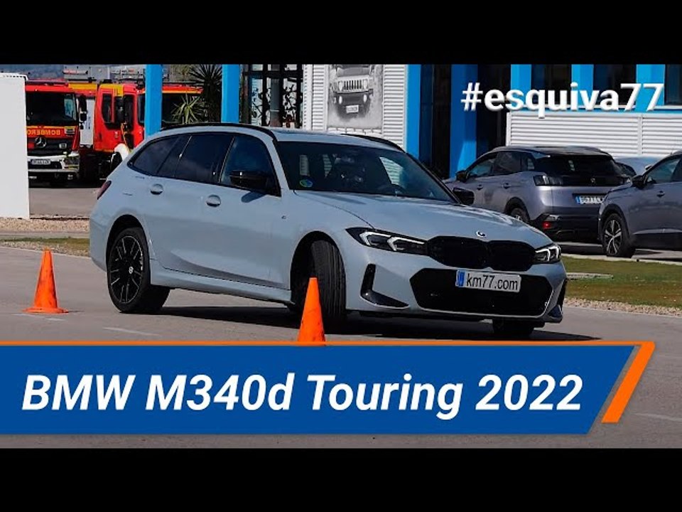 BMW M340d Touring 2023 - Maniobra de esquiva (moose test) y eslalon | km77.com
