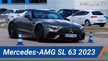 Mercedes-AMG SL 63 2023 - Maniobra de esquiva (moose test) y eslalon | km77.com