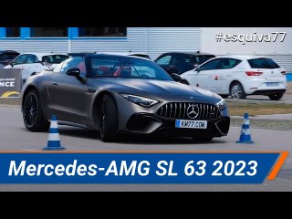 Mercedes-AMG SL 63 2023 - Maniobra de esquiva (moose test) y eslalon | km77.com