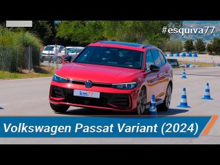 Volkswagen Passat Variant 2024 - Maniobra de esquiva (moose test) y eslalon | km77.com